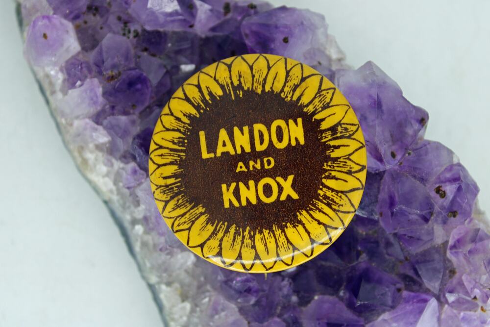 1936 Landon and Knox Campaign Pin Back Button